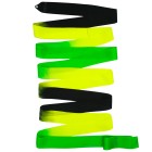 Pastorelli moniväri voimistelunauha 6,2 m tumma musta-keltainen-vihreä PA-02861