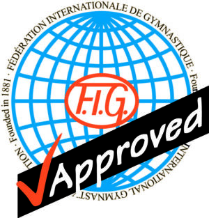 Gymnova FIG joukkue- ja rytmisen voimistelun kilpavoimistelumatto tarraliitosnauhoilla GY-6656