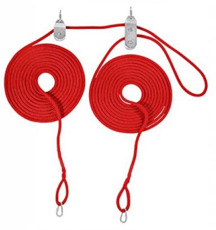 Eurotramp kattoon kiinnitettävä 2-pisteen vetotaljalaite / valjaat voltti- ja kierrevolttivyötä varten EU-34000