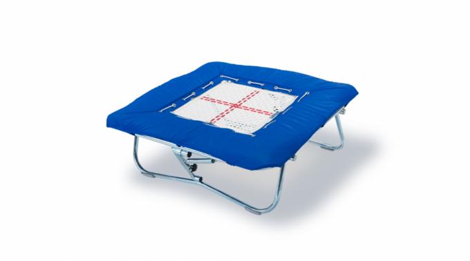 Eurotramp minitrampolin 112 x 112 cm cm 6 x 6 mm med nät och stålfjädrar