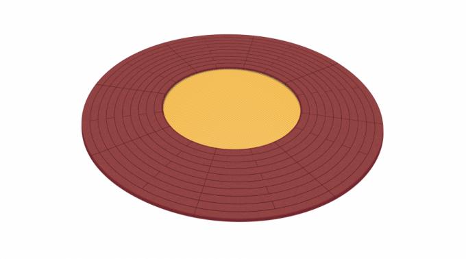 Eurotramp Kindergarten Wehrfritz Fun ympyränmuotoinen trampoliini ∅ 3,8 m EU-94750