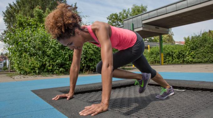 Eurotramp Kids Tramp Playground XL ground trampoline 2 x 2 m reinforced jumping bed - Image 5