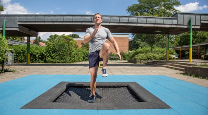 Eurotramp Kids Tramp Playground XL ground trampoline 2 x 2 m reinforced jumping bed - Image 6