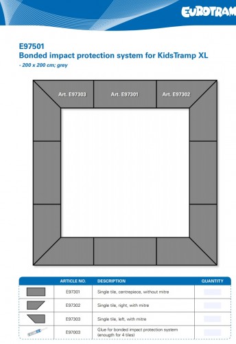 Eurotramp Playground Kids Tramp XL bonded impact protection system 2 x 2 m - Image 2