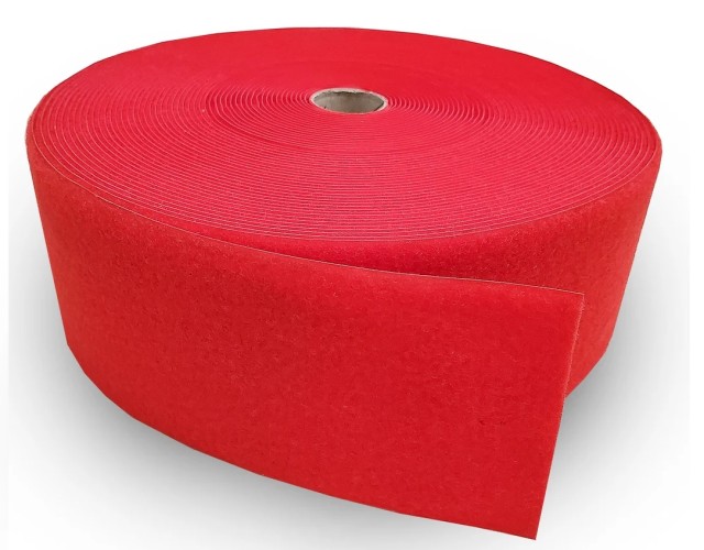 G punainen velcro tarranauharulla 25 m G-3511