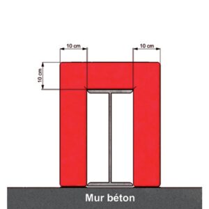 Gymnova neliskulmaisen pilarin U-suojapehmuste GY-2453