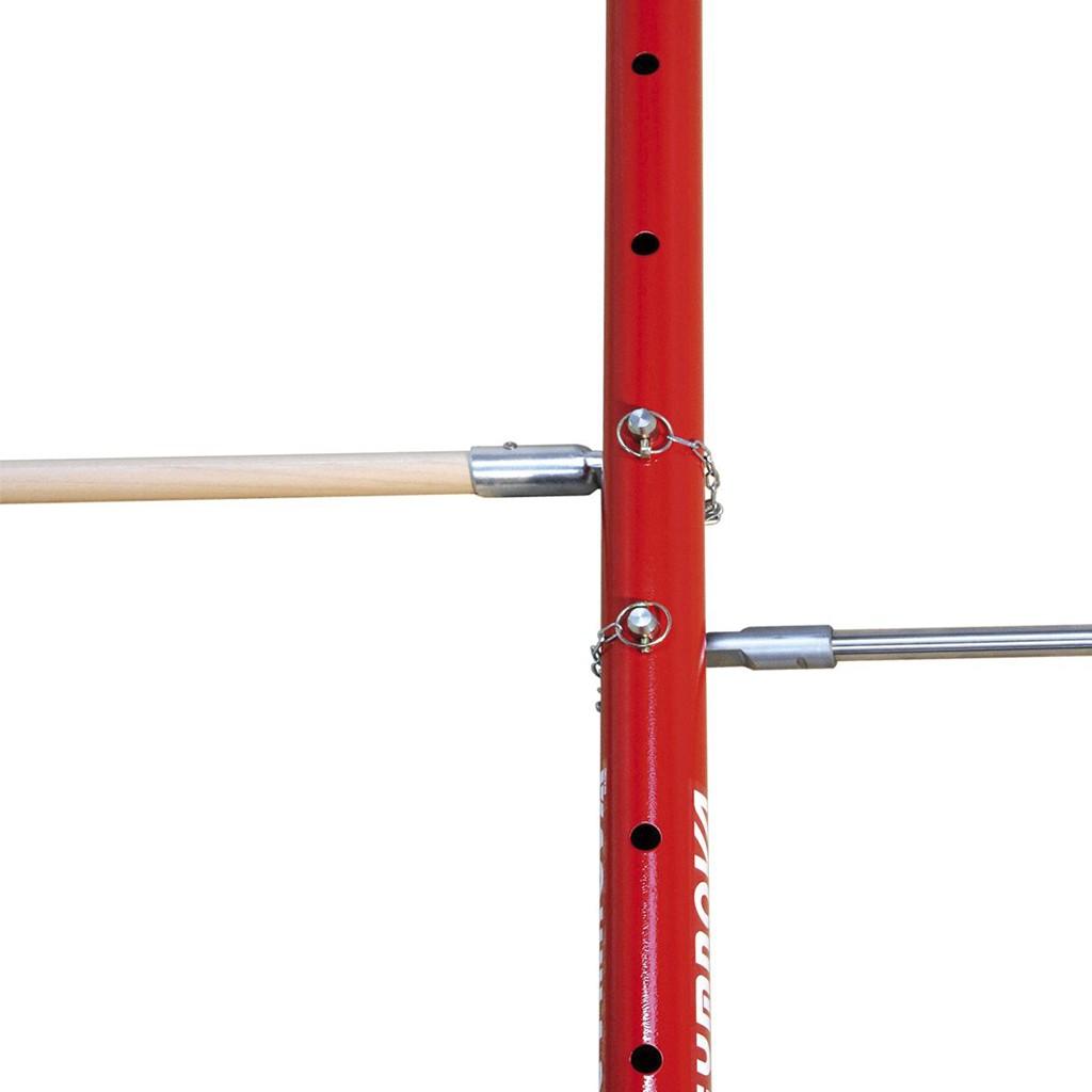 Gymnova high bar with 2 steel rails, 3 uprights and 3 sleeves - Image 2
