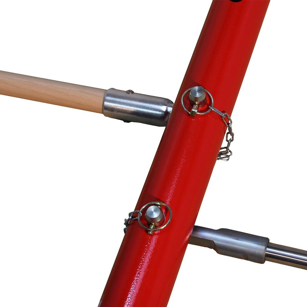 Gymnova high bar with 2 steel rails, 3 uprights and 3 sleeves - Image 3