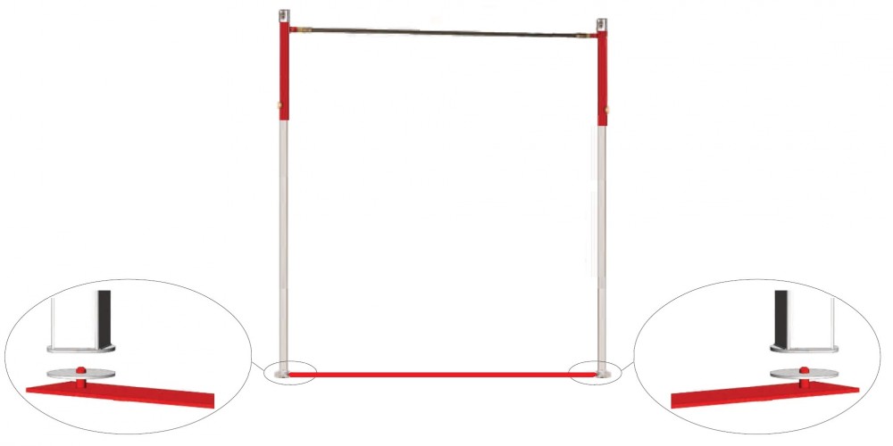 Gymnova adjustable training high bar with standard cable