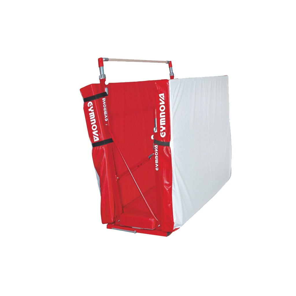 Gymnova Compact asymmetric bars with fixed feet, transport trolley and folding mat - Image 3