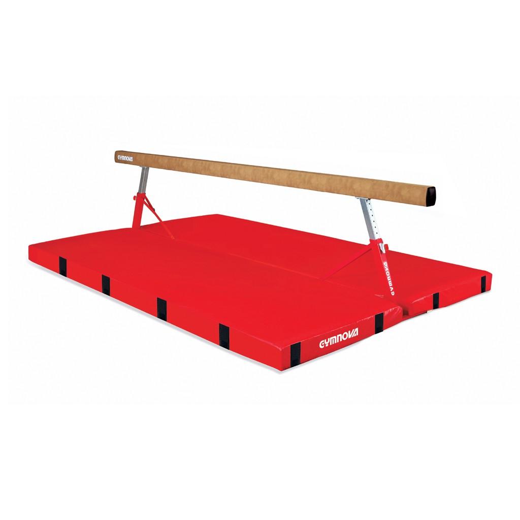 Gymnova Compact beam with integrated folding mat and transport trolleys