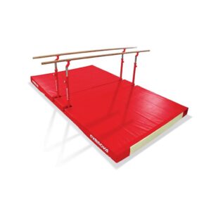 Gymnova Compact parallel bars with folding legs, transport trolleys and folding mat