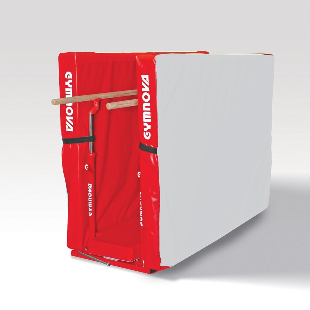 Gymnova Compact parallel bars with folding legs, transport trolleys and folding mat - Image 3