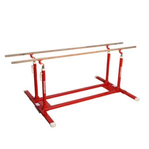 Gymnova training parallell bars with folding feet and transport trolleys