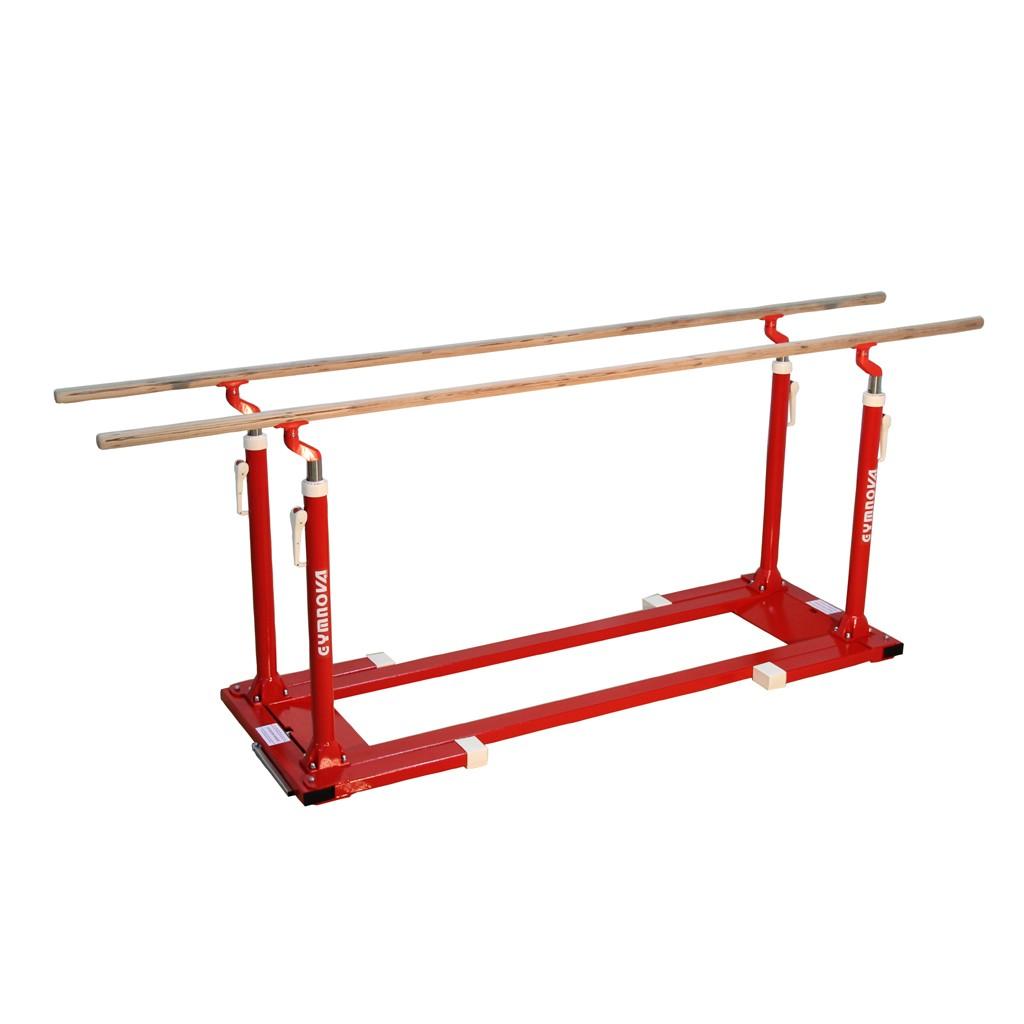Gymnova training parallell bars with folding feet and transport trolleys - Image 2