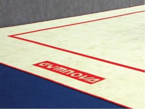 Gymnova red border tape for aesthetic and rhythmic gymnastics carpet