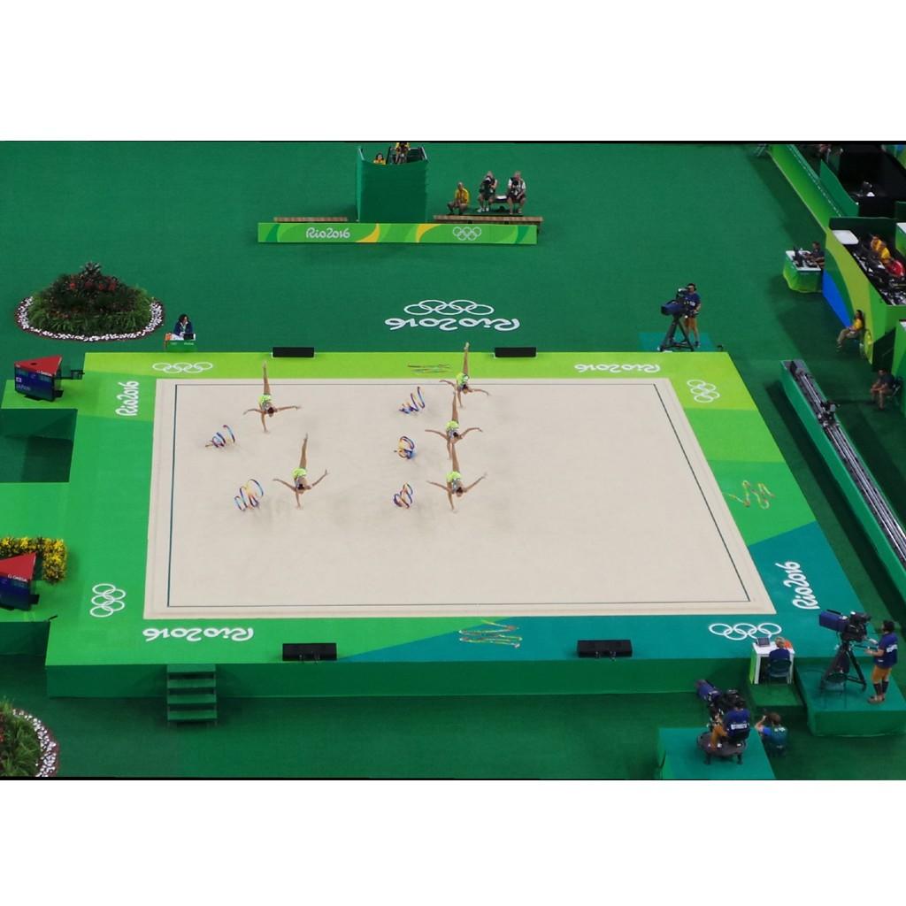 Gymnova FIG Evolution joukkue- ja rytmisen voimistelun voimistelumatto ja kanveesi pehmustekerroksella FIG GY-6668