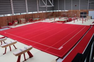 Gymnova competition exercise floor Montreal Evolution with roll-up mats 14 x 14 m FIG, springs not assembled GY-6776DE