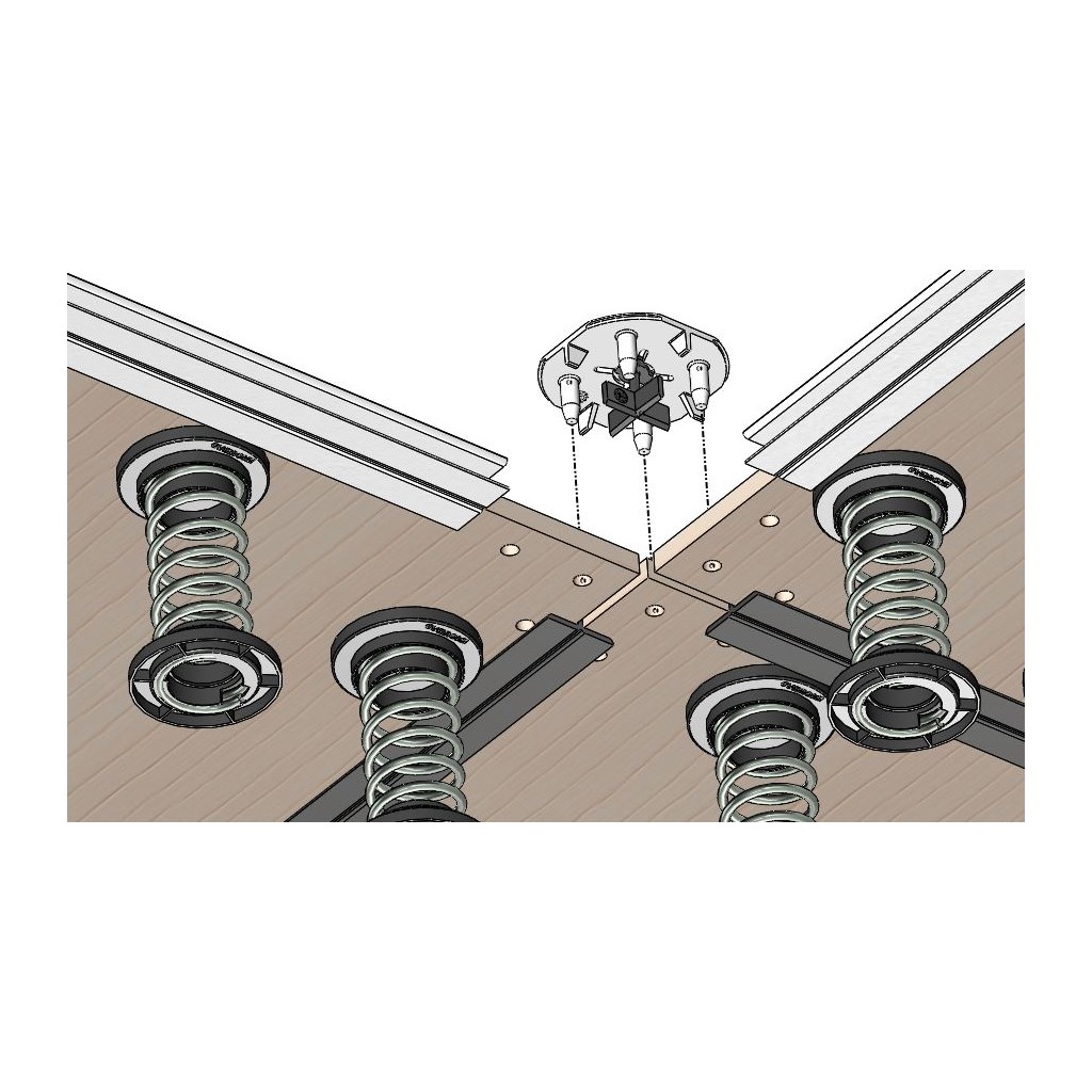 Gymnova competition exercise floor Montreal Evolution with roll-up mats 14 x 14 m FIG, springs not assembled GY-6776DE - Image 4