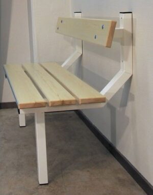 KGM solid wall-mounted bench with legs