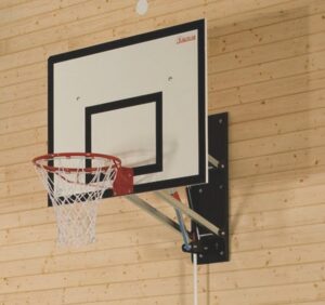 KGM Automatic 180 x 105 cm basketball rack with gas spring 80 cm distance from the wall