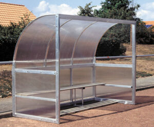 KGM changing booth with 3 m wooden bench