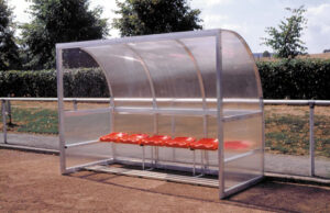 KGM changing booth with plastic seats