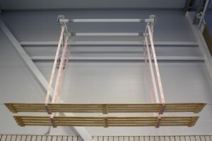 KGM motorized lifting and storage equipment for two mats