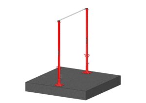 Gymnova high bar with 1 steel rail, 2 uprights and 2 floor stands GY-3104