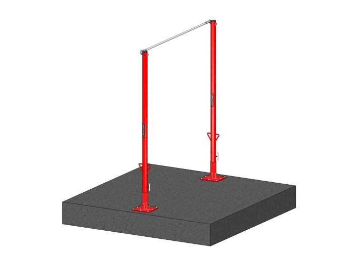 Gymnova high bar with 1 steel rail, 2 uprights and 2 floor stands GY-3104 - Image 2