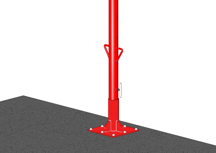 Gymnova high bar with 1 steel rail, 2 uprights and 2 floor stands GY-3104 - Image 3