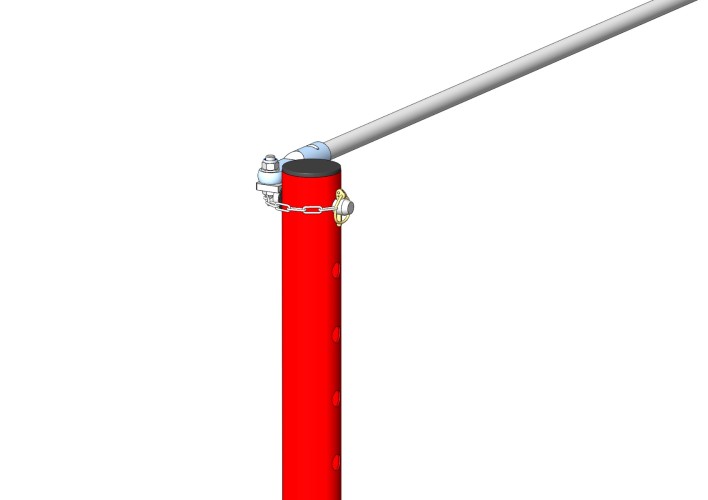 Gymnova high bar with 1 steel rail, 2 uprights and 2 floor stands GY-3104 - Image 7