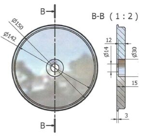 KGM big floor lid Ø 150 mm KG-F201506