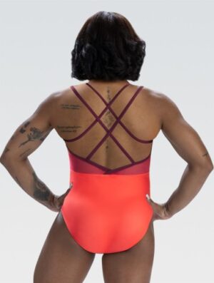 GK E5199 Jordan Chiles voimistelupuku sublimoitu subfuse, verkkokangas