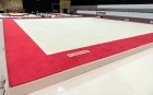 Gymnova permanto / voimistelukanveesi Montreal teräsjouset asennettuina 13 x 13 m GY-6777