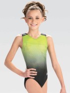 GK In Stock 3858 hihaton voimistelupuku Y58 lime polyester/spandex, nylon/spandex