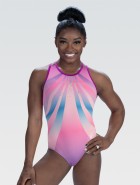GK Holiday E5055 hihaton voimistelupuku Simone Biles sublimoitu subfuse, nylon/spandex